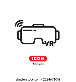 Virtual Reality, vr icon vector on white background.