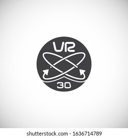 Virtual reality VR related icon on background for graphic and web design. Creative illustration concept symbol for web or mobile app.