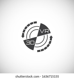 Virtual reality VR related icon on background for graphic and web design. Creative illustration concept symbol for web or mobile app.