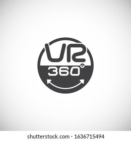 Virtual reality VR related icon on background for graphic and web design. Creative illustration concept symbol for web or mobile app.