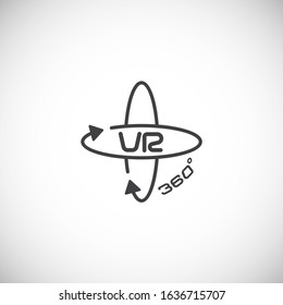 Virtual reality VR related icon on background for graphic and web design. Creative illustration concept symbol for web or mobile app.