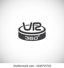 Virtual reality VR related icon on background for graphic and web design. Creative illustration concept symbol for web or mobile app.