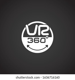 Virtual reality VR related icon on background for graphic and web design. Creative illustration concept symbol for web or mobile app.
