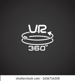 Virtual reality VR related icon on background for graphic and web design. Creative illustration concept symbol for web or mobile app.
