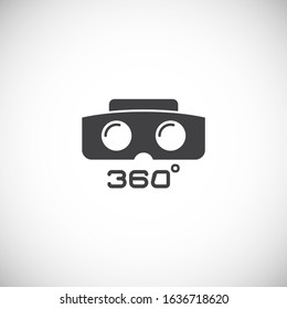 Virtual reality VR related icon on background for graphic and web design. Creative illustration concept symbol for web or mobile app.