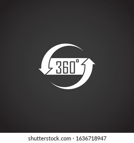 Virtual reality VR related icon on background for graphic and web design. Creative illustration concept symbol for web or mobile app.