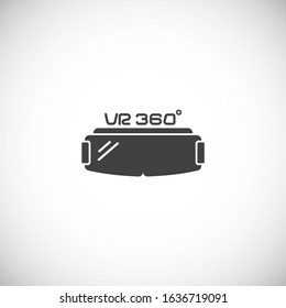 Virtual reality VR related icon on background for graphic and web design. Creative illustration concept symbol for web or mobile app.
