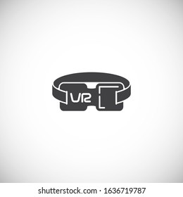 Virtual reality VR related icon on background for graphic and web design. Creative illustration concept symbol for web or mobile app.