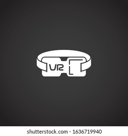 Virtual reality VR related icon on background for graphic and web design. Creative illustration concept symbol for web or mobile app.
