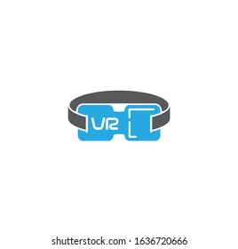 Virtual reality VR related icon on background for graphic and web design. Creative illustration concept symbol for web or mobile app.