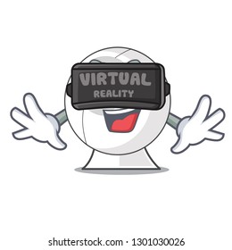 Virtual reality webcam is isolated with the cartoons