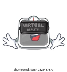 Virtual reality weight scala on the mascot table Virtual reality weight scala on the mascot table