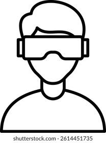 Virtual Realityvector illustration line icon icons design