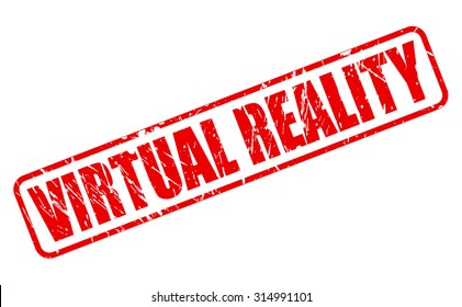 Virtual Realty Red Stamp Text On White