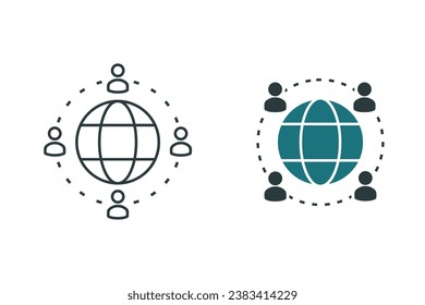Virtual relationship sign. Illustration vector