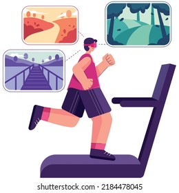 Virtual Run at Home Concept VR