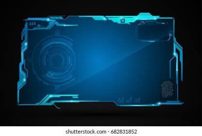 virtual sci fi template futuristic system pad concept background
