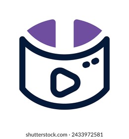 virtual screen icon. vector dual tone icon for your website, mobile, presentation, and logo design.