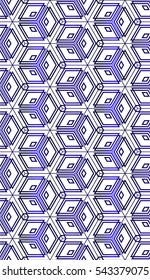 virtual seamless geometric cube. abstract vector design. template for wallpaper, print, background
