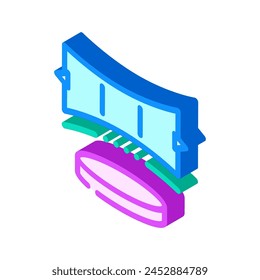 virtual stage isometric icon vector. virtual stage sign. isolated symbol illustration