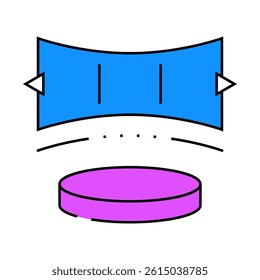 virtual stage line icon vector. virtual stage sign. isolated symbol illustration