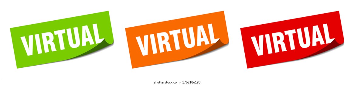 virtual sticker. virtual square isolated sign. virtual label