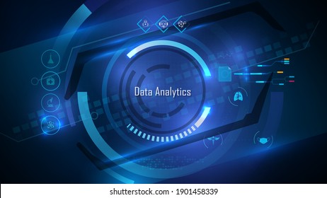 
Virtual System Health Care Data Analytics Data Transformation Futuristic Hud Concept Design Background Eps 10 Vector