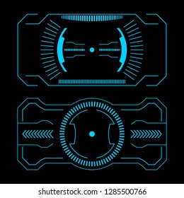 Virtual Target Abstract Monitor Control Panel Layout design Futuristic
