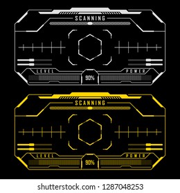 Virtual Target Monitor Screen Panel Futuristic Vector illustration Abstract Control Panel Layout Design