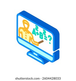 virtual teacher education platform isometric icon vector. virtual teacher education platform sign. isolated symbol illustration