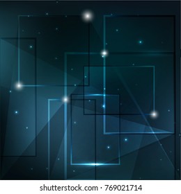 Virtual Technology Background with light effects

