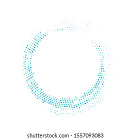 Virtual technology circle. Abstract background with particles. Graphic concept for your design