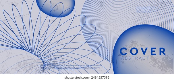 Virtual Technology Circle Line Patterns in Cyberpunk Style. Abstract 3D Network for Social Media Advertising, Promo, Banners, Posters, Cards, and Covers. Vector Illustration.