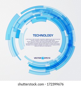 Virtual technology circle with space for your business message