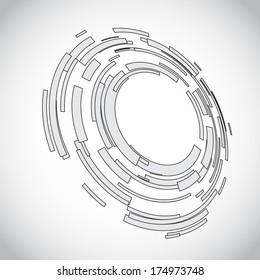 Virtual technology circle with space for your business message