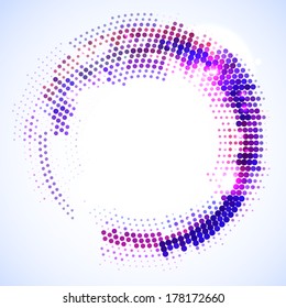 Virtual technology circle with space for your business message