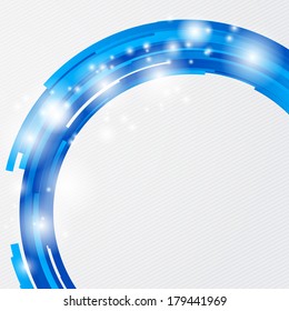 Virtual technology circle with space for your business message