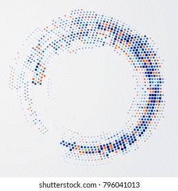 Virtual technology circle with space for your business message