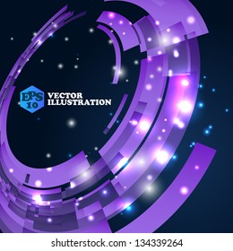 Virtual technology disk with space for your business message