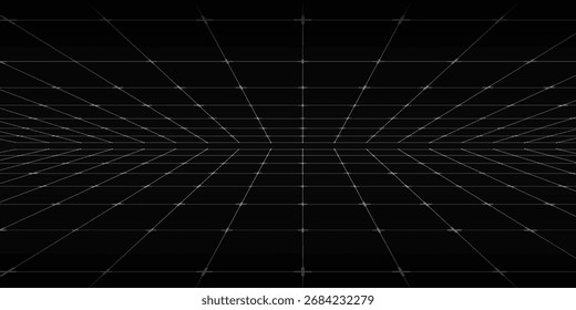 Virtual Technology Futuristic User Interface HUD Grid. Spaceship FUI GUI Backdrop Design.