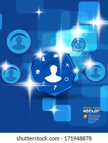 Virtual Technology Vector Background