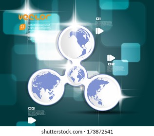 Virtual Technology Vector Background 