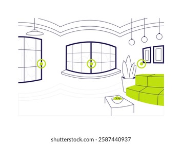 Virtual tour abstract concept vector illustration. Real estate virtual tour program, virtual and augmented reality, modern technology, simulation of existing location abstract metaphor.