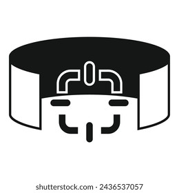 Virtual tour art icon simple vector. Control digital art. Degree solitary