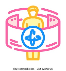 virtual tour augmented reality color icon vector. virtual tour augmented reality sign. isolated symbol illustration