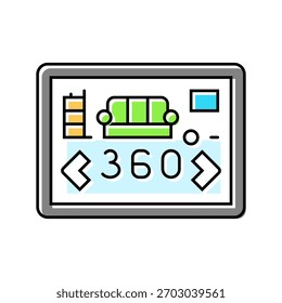 virtual tour augmented reality color icon vector. virtual tour augmented reality sign. isolated symbol illustration