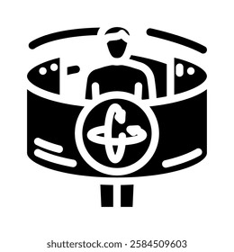 virtual tour augmented reality glyph icon vector. virtual tour augmented reality sign. isolated symbol illustration