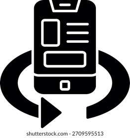 Diseño de iconos de estilo de glifo de recorrido virtual