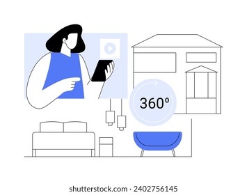 Virtual tour isolated cartoon vector illustrations. Real estate virtual tour program, virtual and augmented reality, modern technology, simulation of existing location vector cartoon.