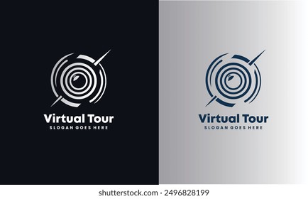 Virtual tour logo concept icon. Simple element illustration. virtual tour concept premium symbol design.
